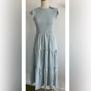 Women's Casual Flutter Sleeve Maxi Midi Dress Size M Summer, Spring, Wedding